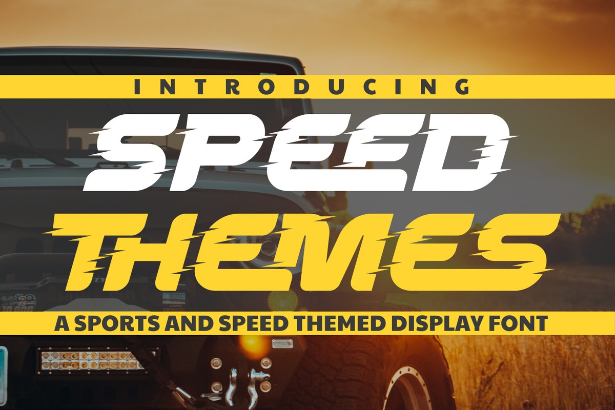 Пример шрифта Speed Themes Bold