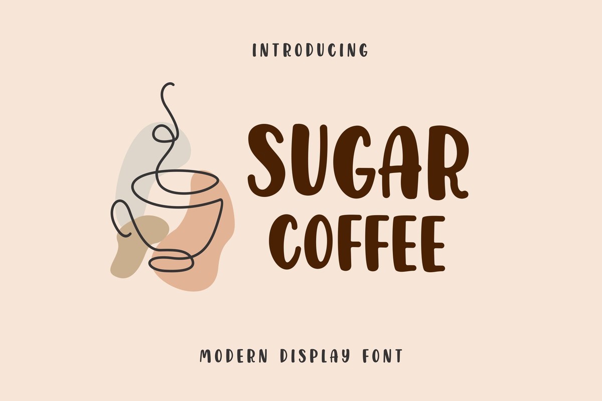 Пример шрифта Sugar Coffee Regular