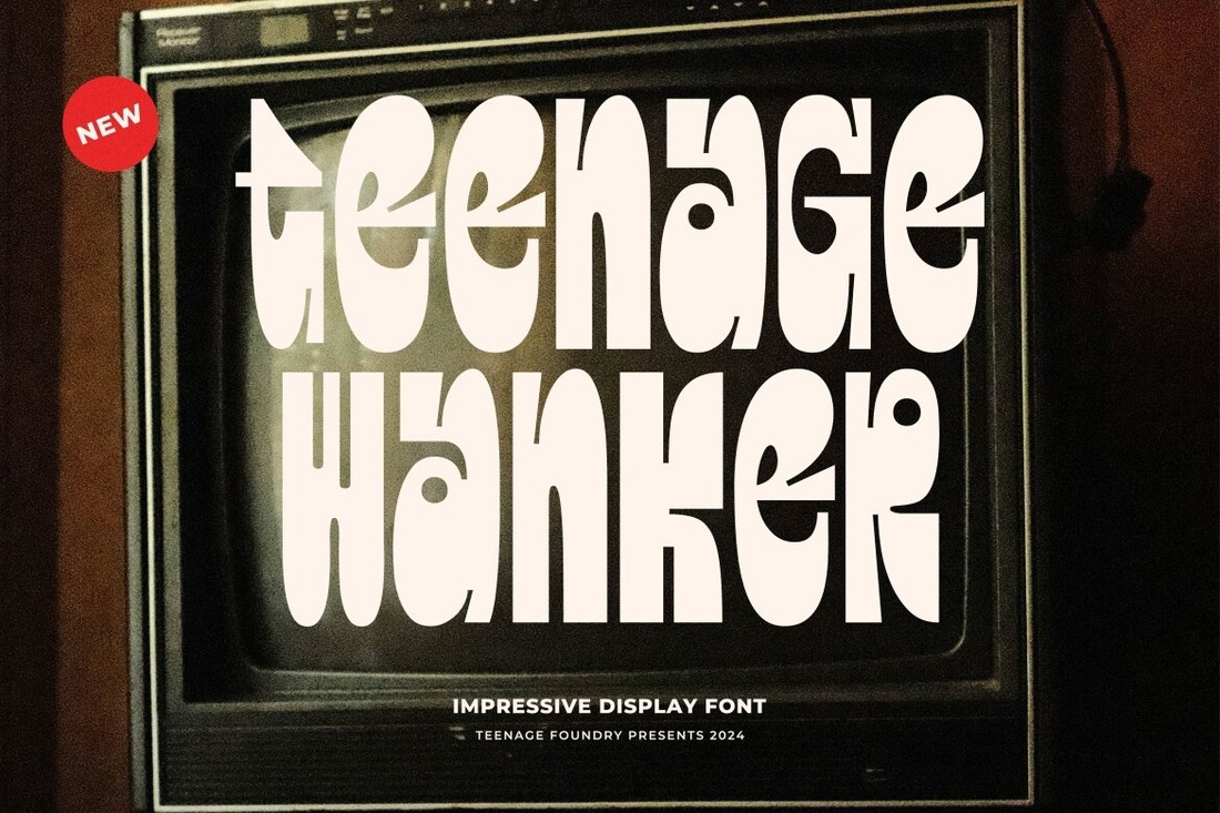 Пример шрифта Teenage Wanker Regular