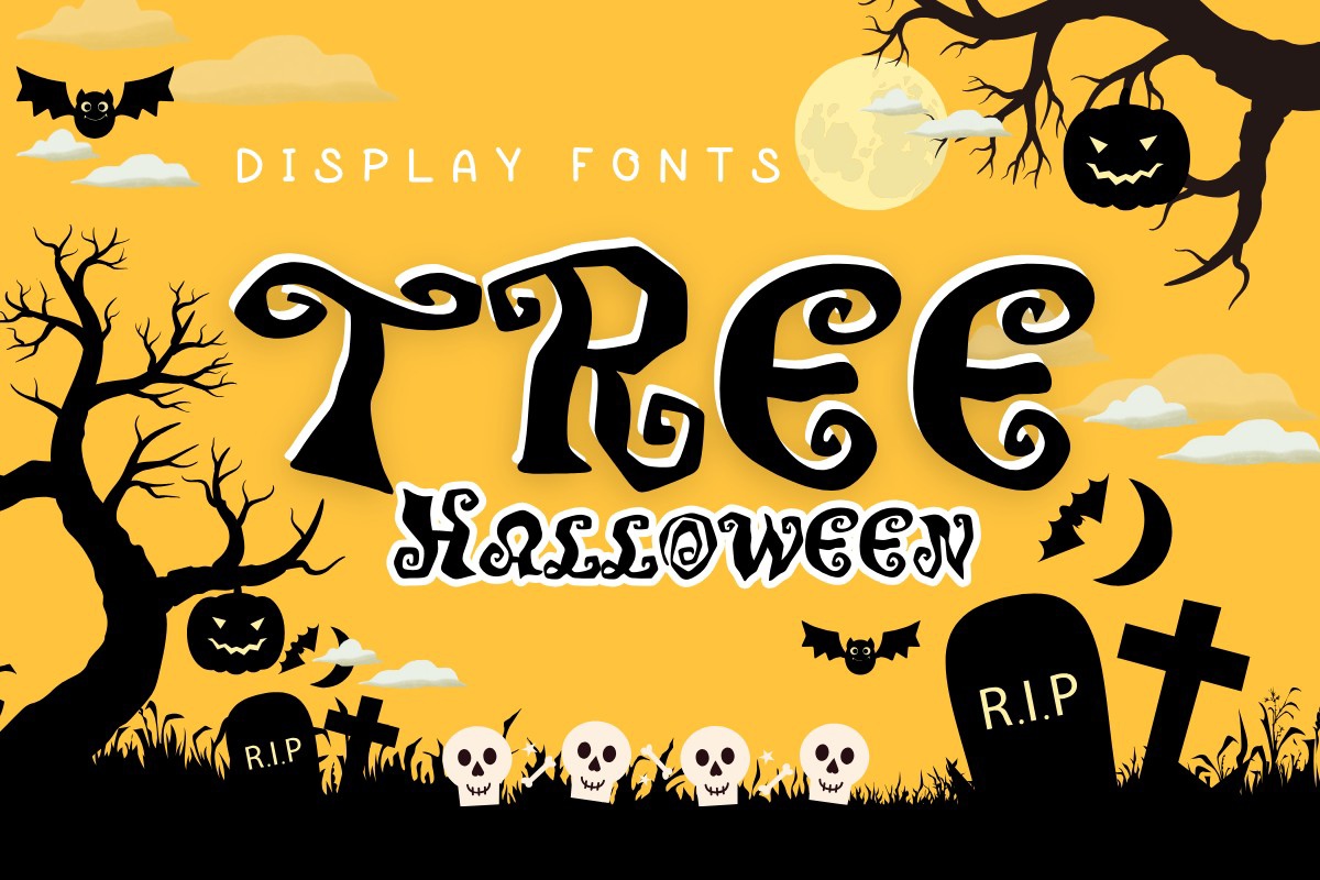 Пример шрифта Tree Halloween Regular