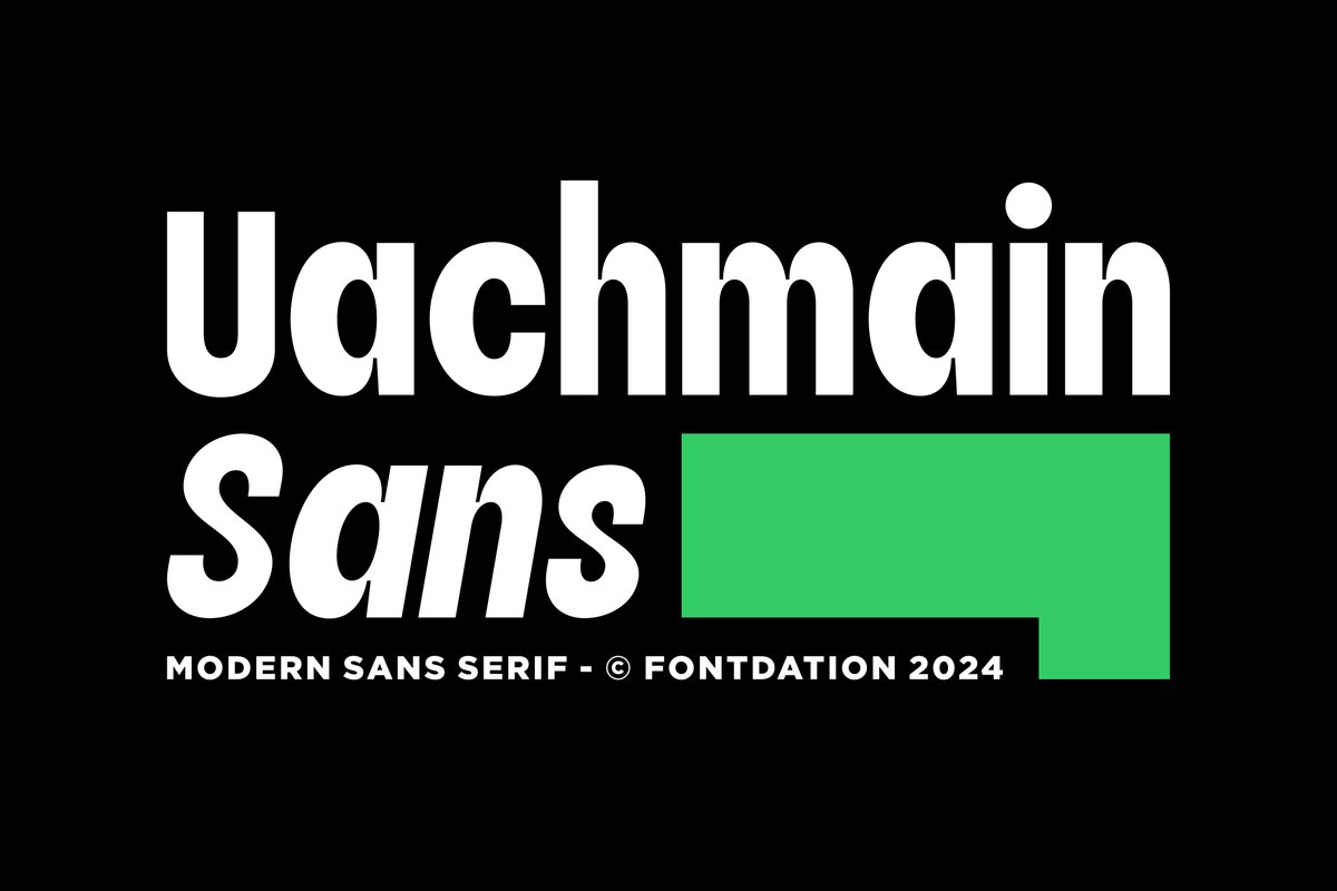 Пример шрифта Uachmain Sans Regular