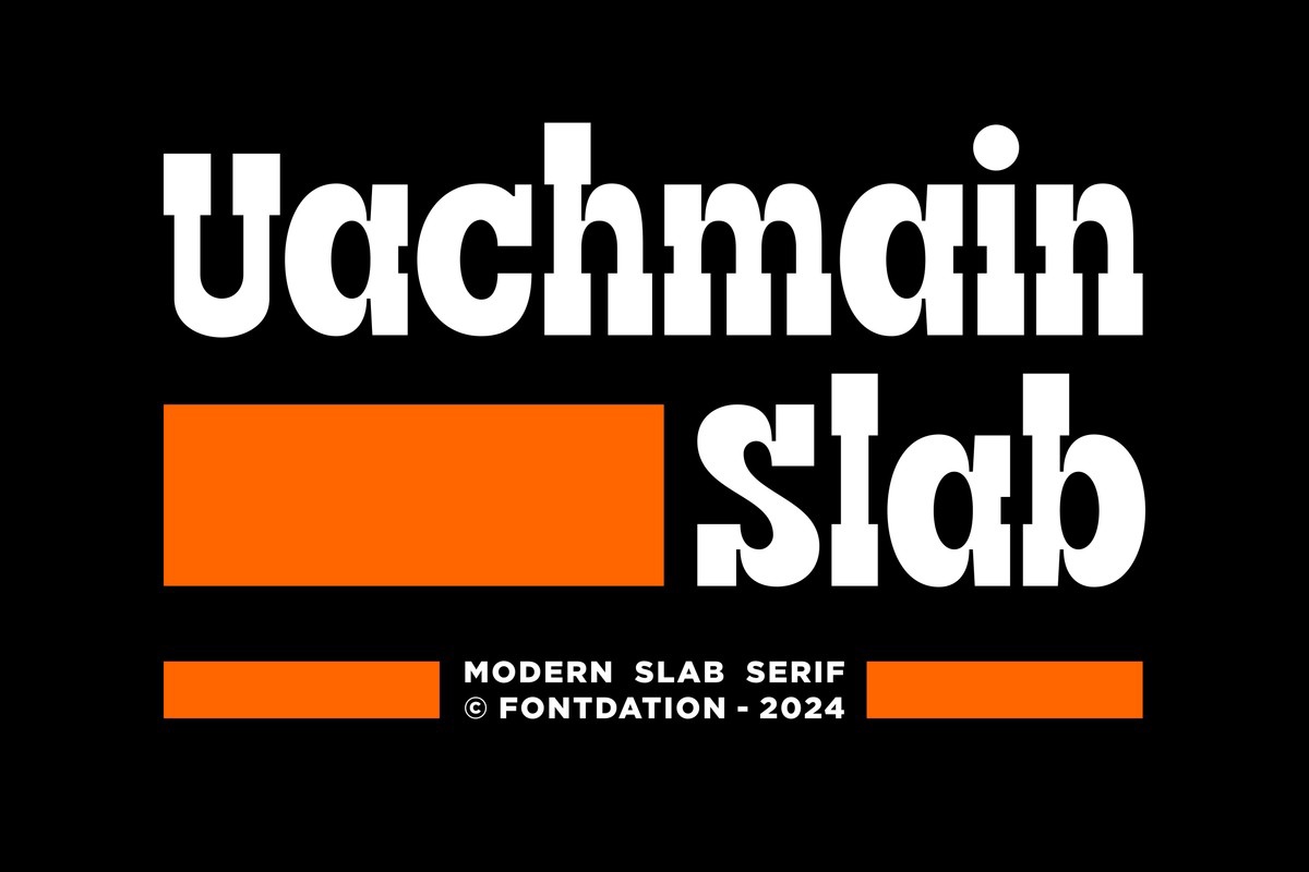 Пример шрифта Uachmain Slab Regular