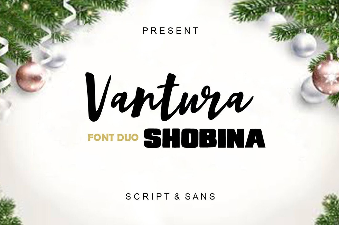 Пример шрифта Vantura Shobina Slant