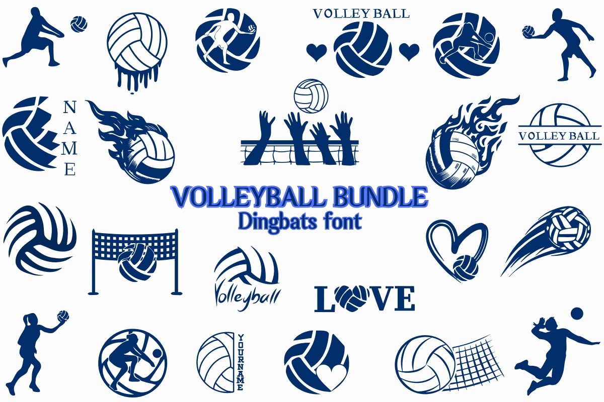 Пример шрифта Volleyball Bundle Regular