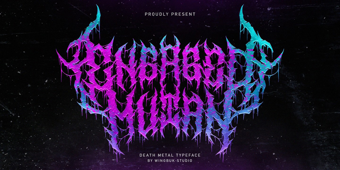 Пример шрифта Engaged Mutan Regular