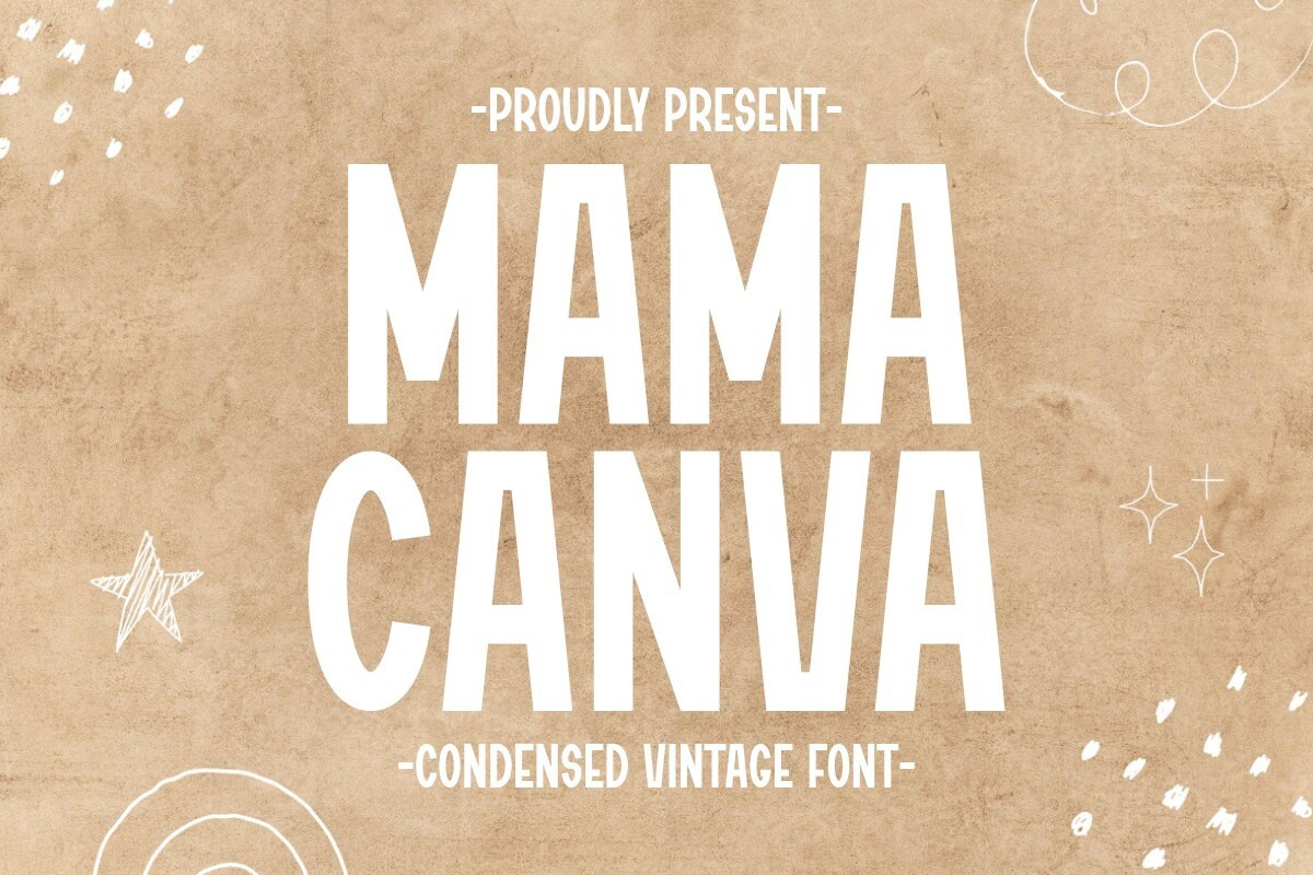 Пример шрифта Mama Canva Regular