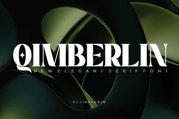 Пример шрифта Qimberlin Regular