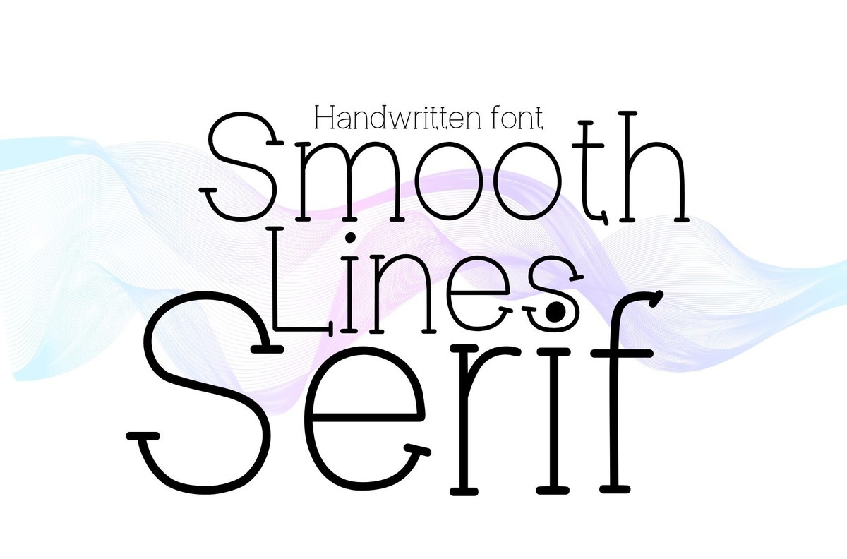 Пример шрифта Smooth Lines Serif Regular