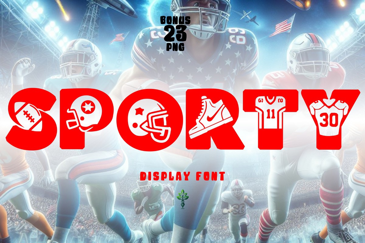 Пример шрифта Sporty Regular