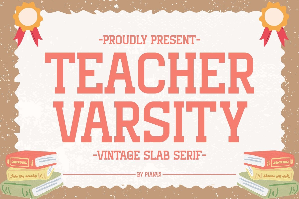 Пример шрифта Teacher Varsity Regular
