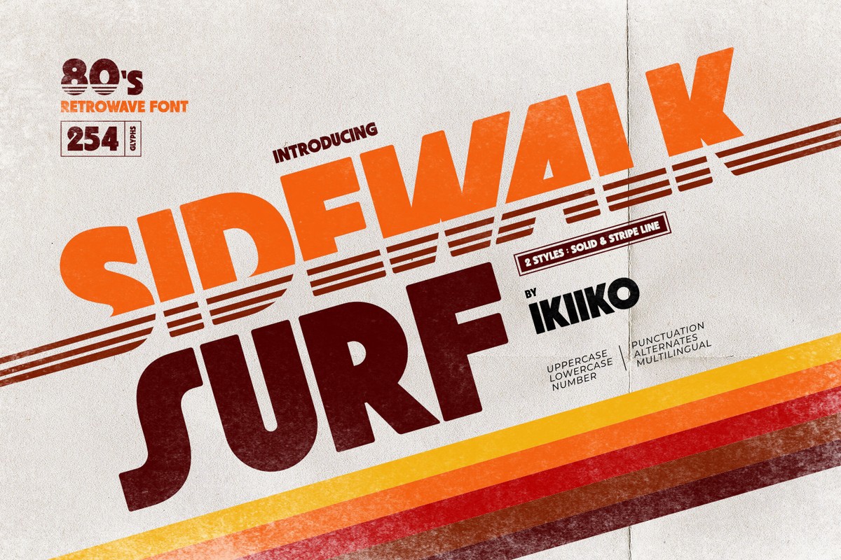 Пример шрифта Sidewalk Surf Regular