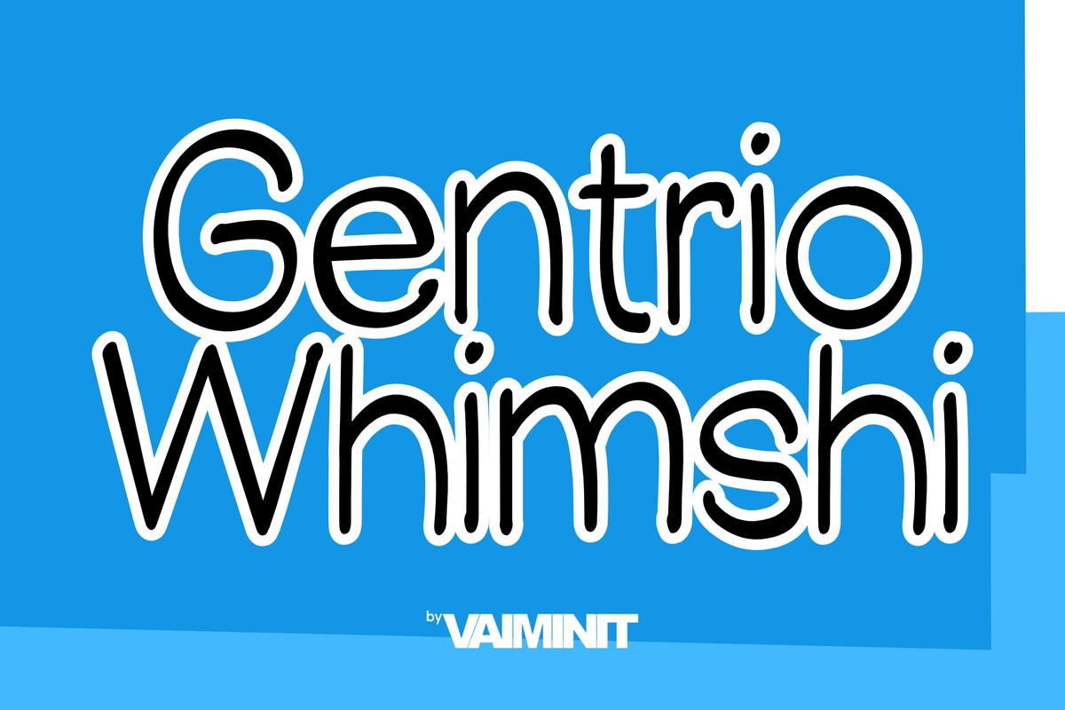Пример шрифта Gentrio Whimshi Regular