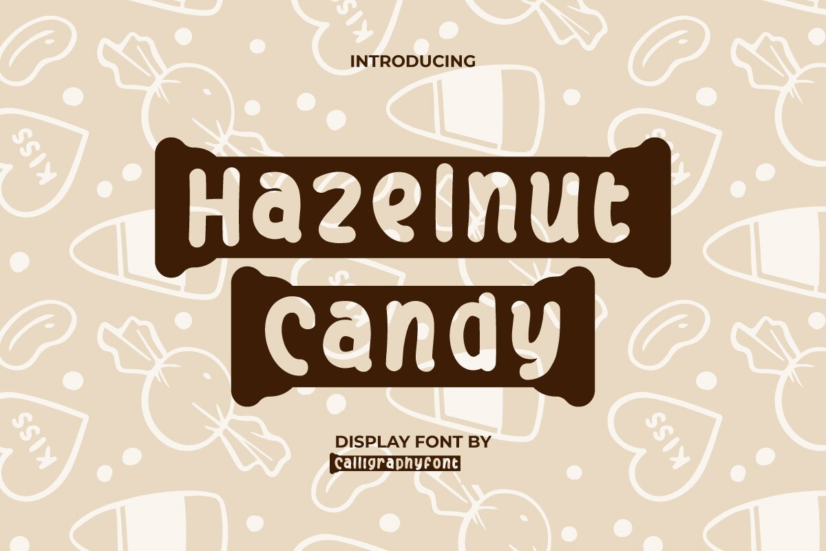 Пример шрифта Hazelnut Candy Regular