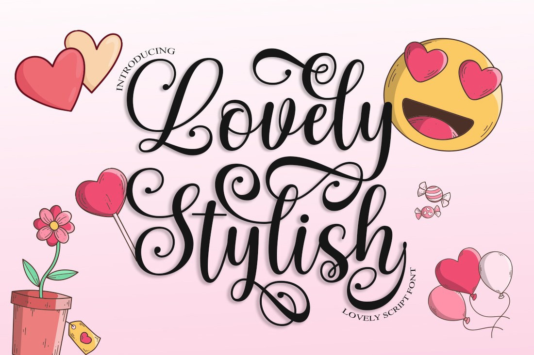 Пример шрифта Lovely Stylish Regular