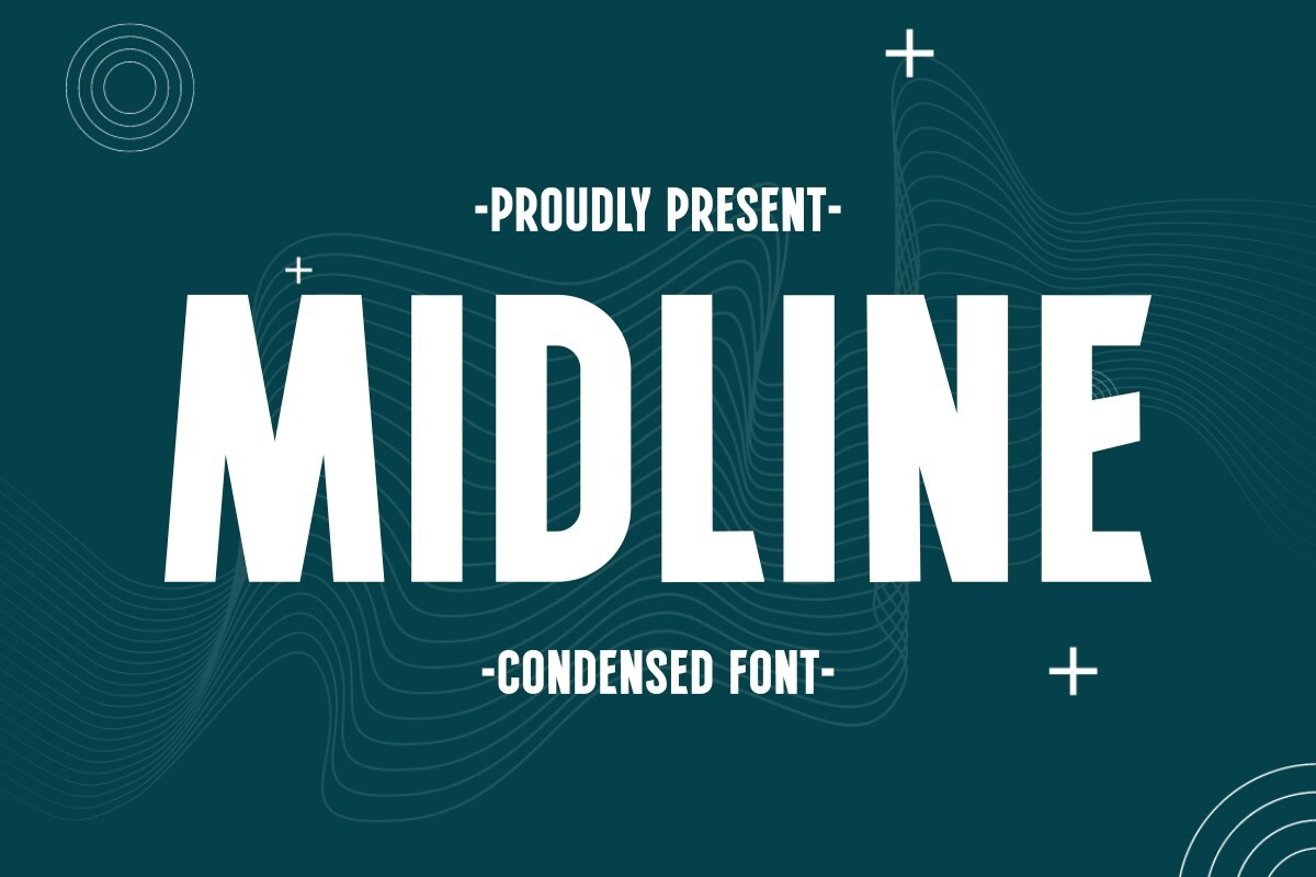 Пример шрифта Midline Regular