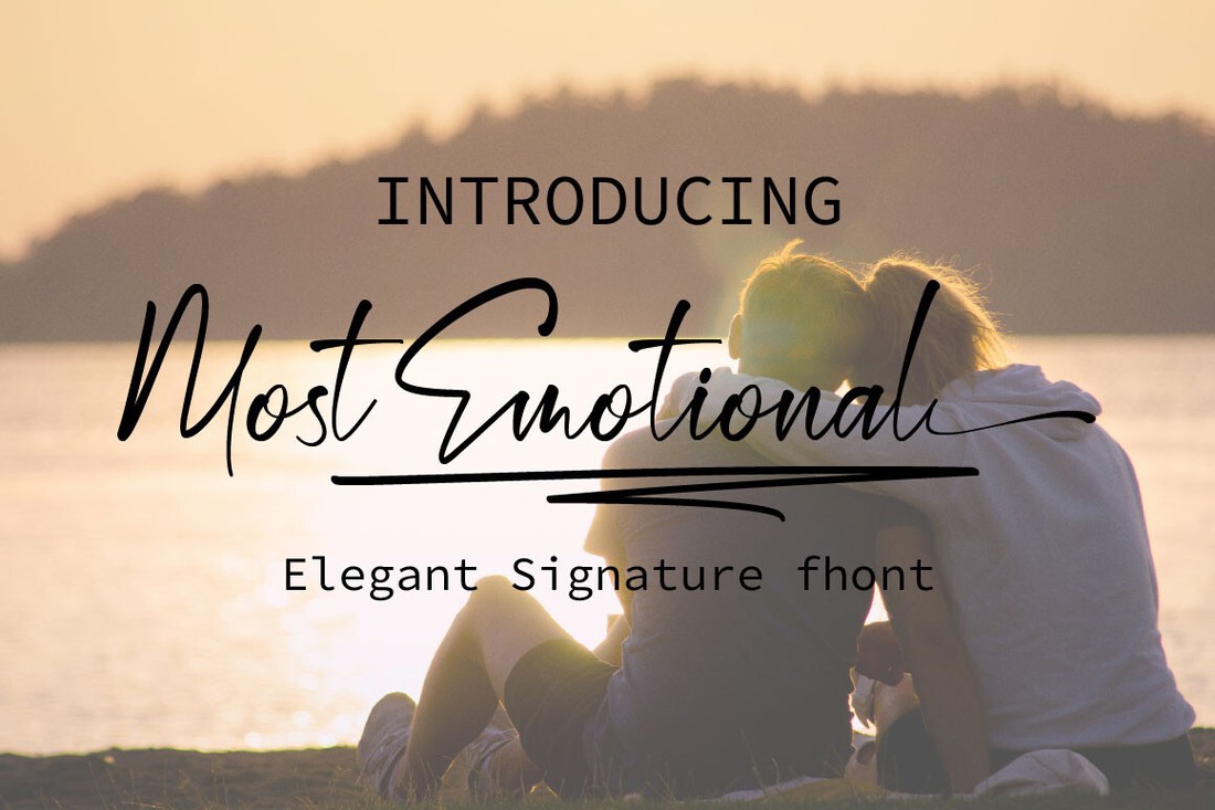 Пример шрифта Most Emotional Signature Regular