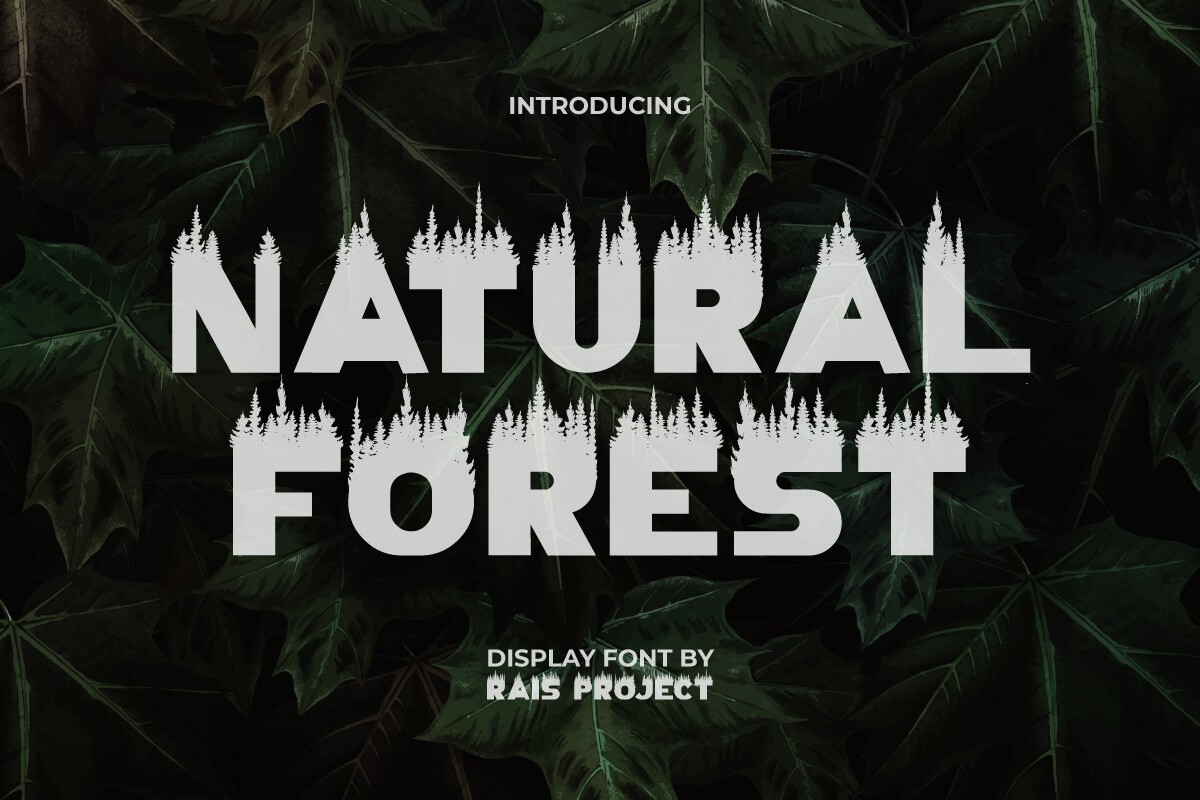 Пример шрифта Natural Forest Regular
