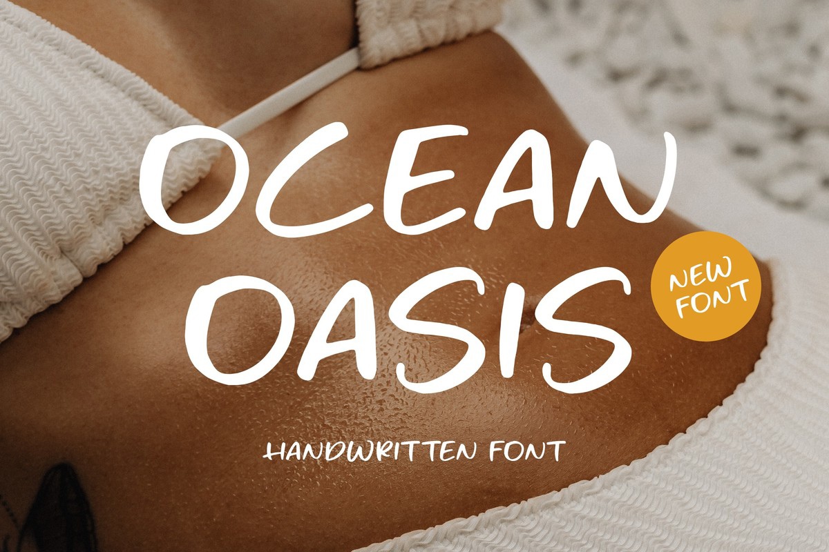 Пример шрифта Ocean Oasis Regular