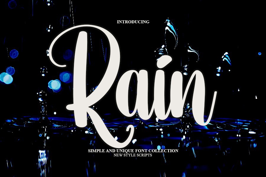 Пример шрифта Rain Regular