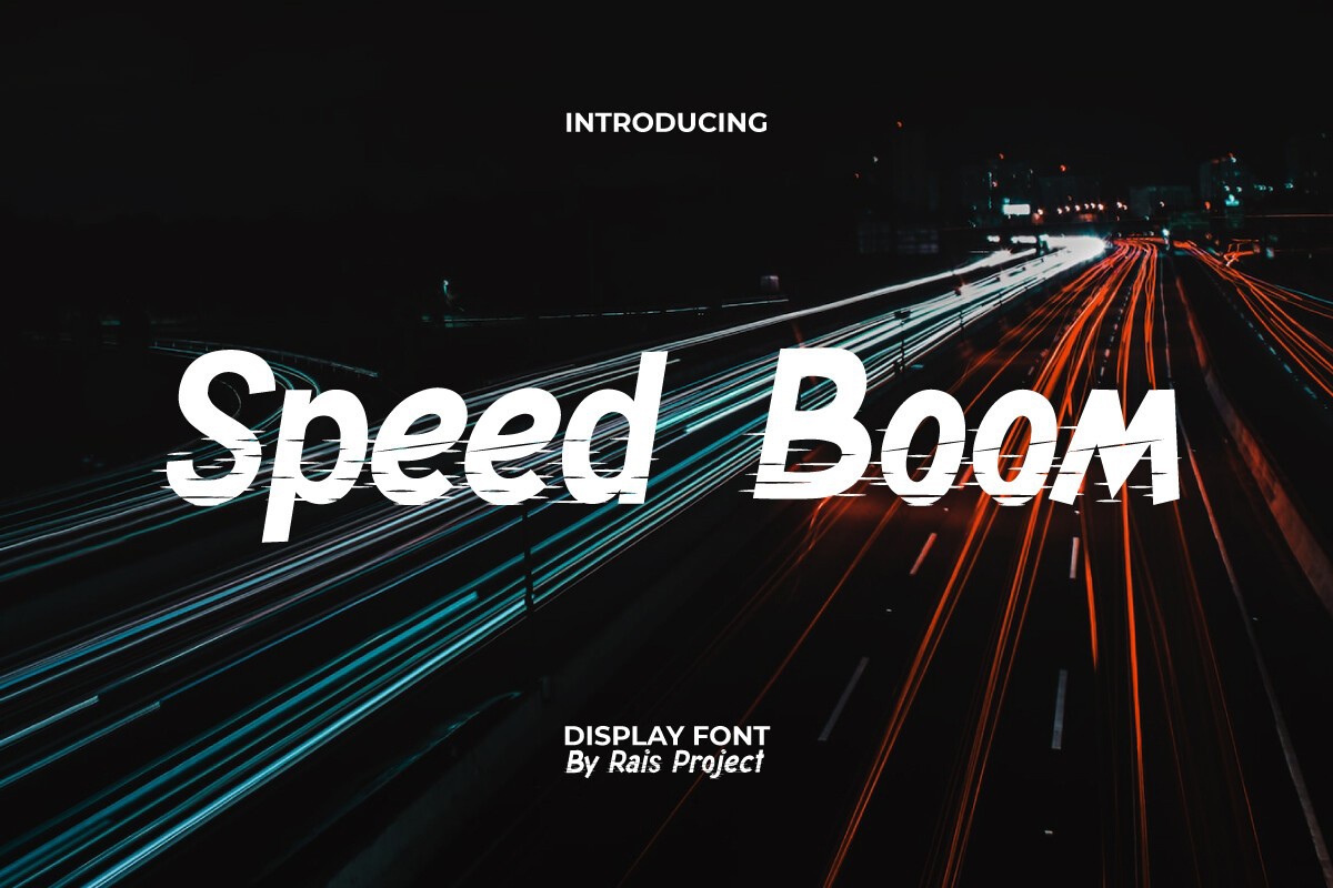 Пример шрифта Speed Boom Regular