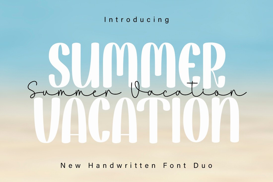 Пример шрифта Summer Vacation Font Duo Regular