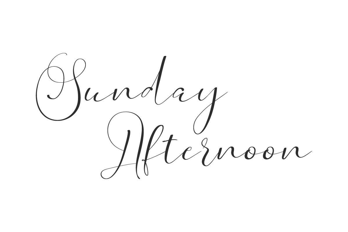 Пример шрифта Sunday Afternoon Regular