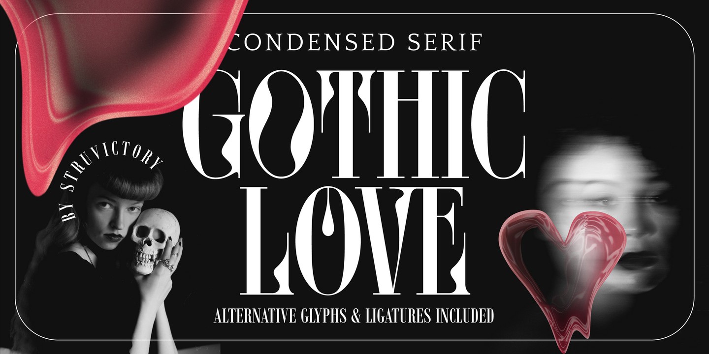 Пример шрифта Gothic Love Regular