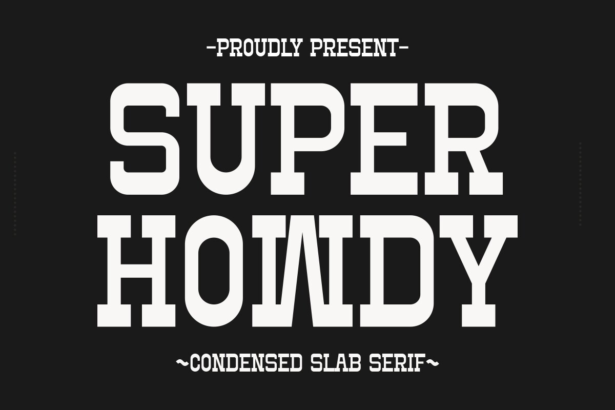 Пример шрифта Super Howdy Regular
