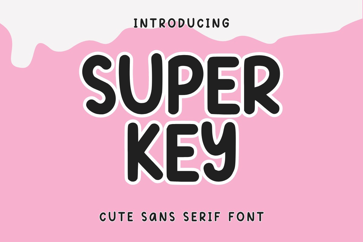 Пример шрифта Super Key Regular