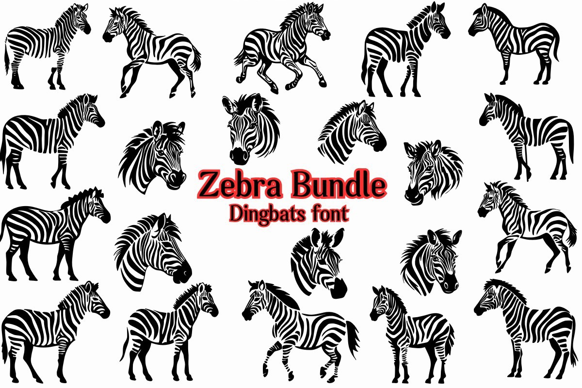 Пример шрифта Zebra Bundle Regular