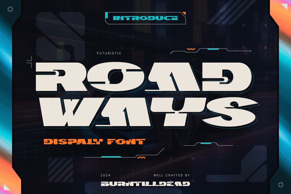 Пример шрифта Roadways Medium