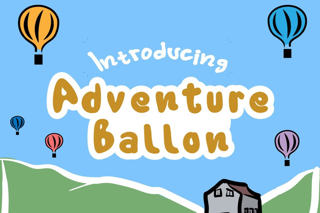 Пример шрифта Adventure Ballon Regular