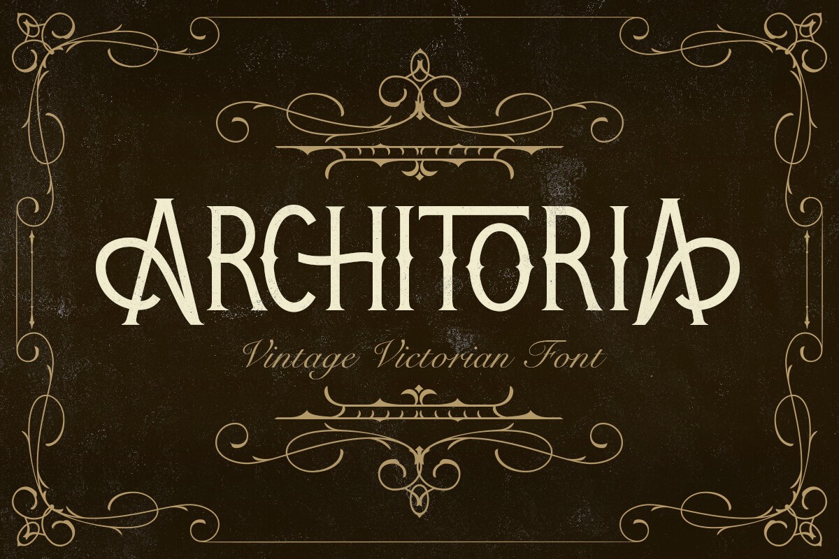 Пример шрифта Architoria Regular