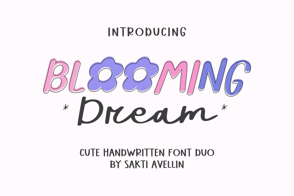 Пример шрифта Blooming Dream Regular