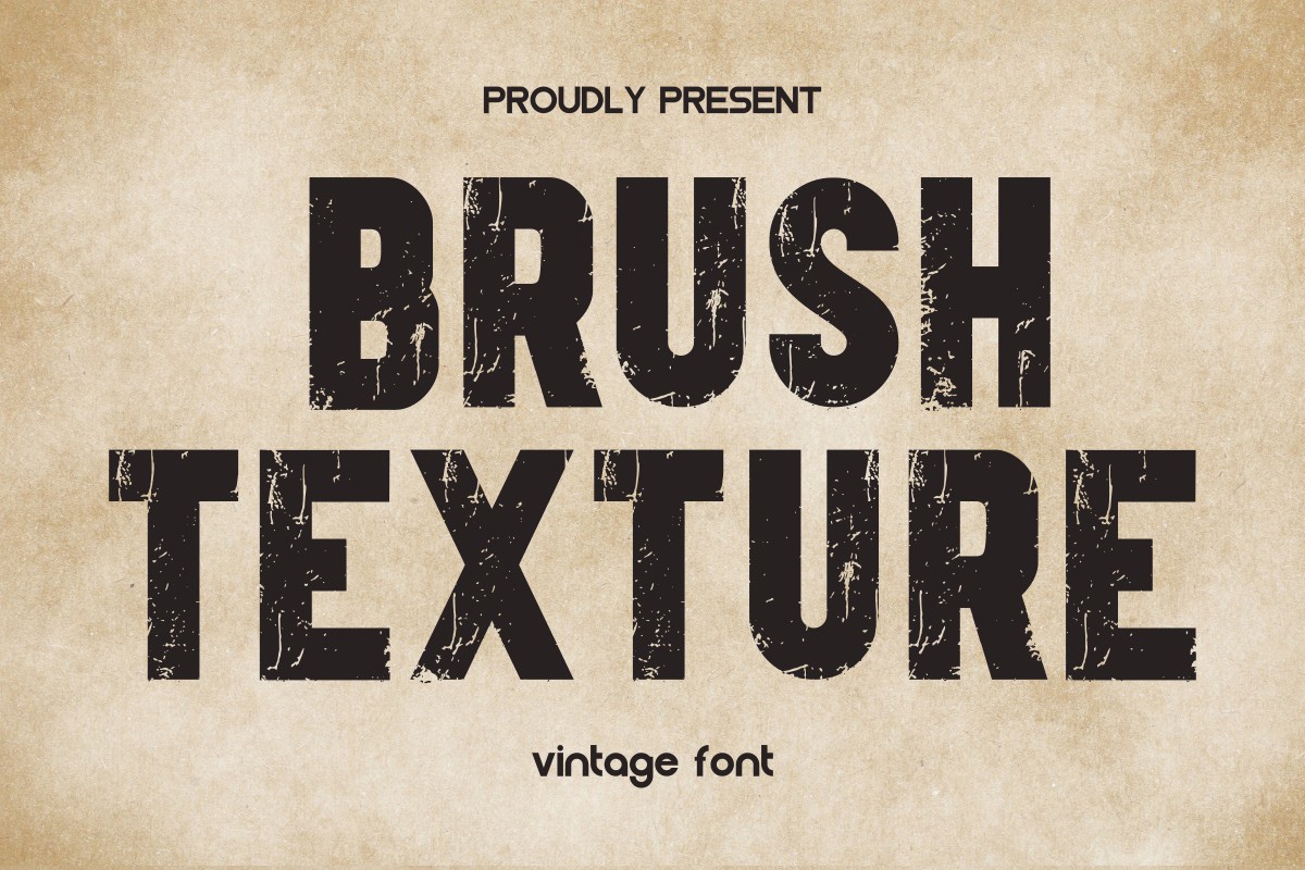 Пример шрифта Brush Texture Regular