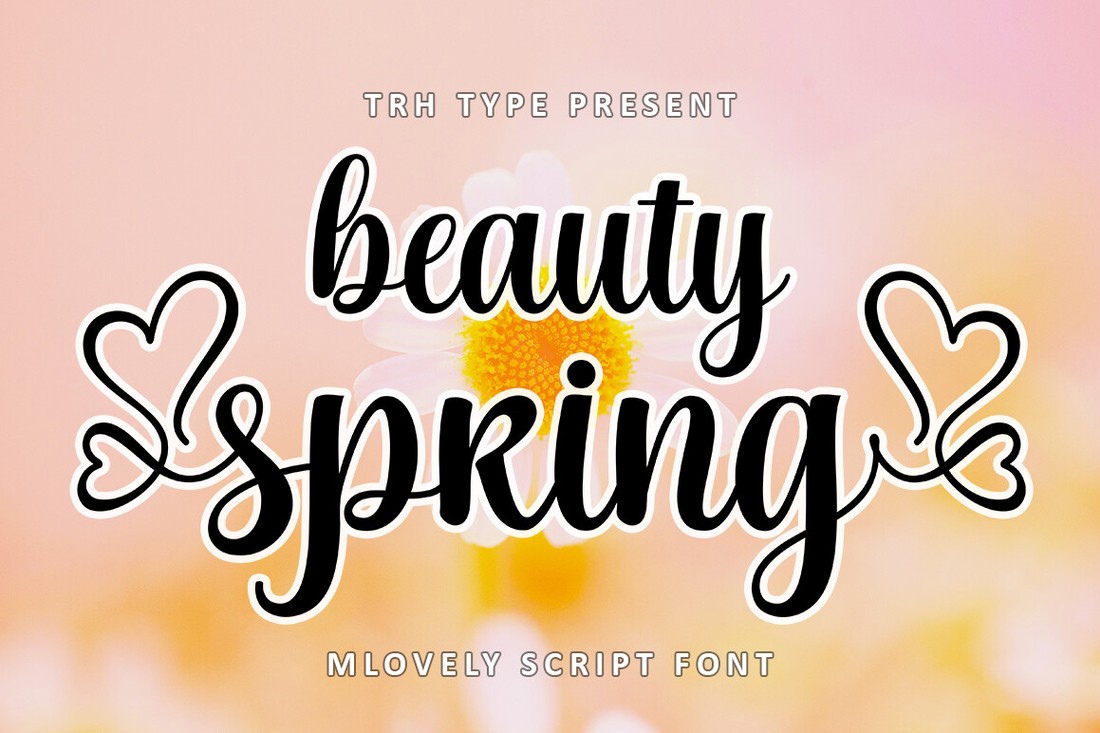 Пример шрифта Beauty Spring Regular