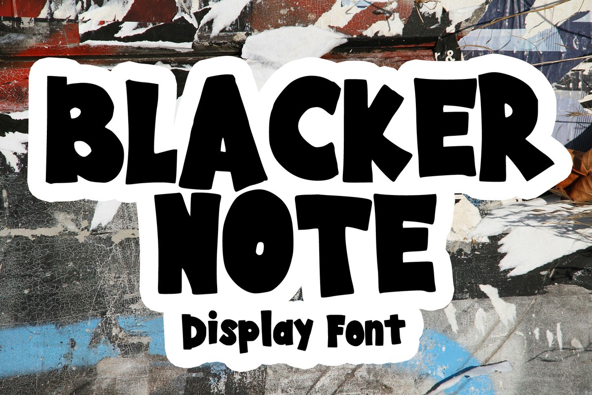 Пример шрифта Blacker Note Regular