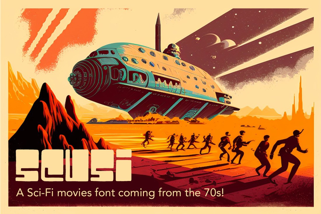 Пример шрифта Scusi Regular