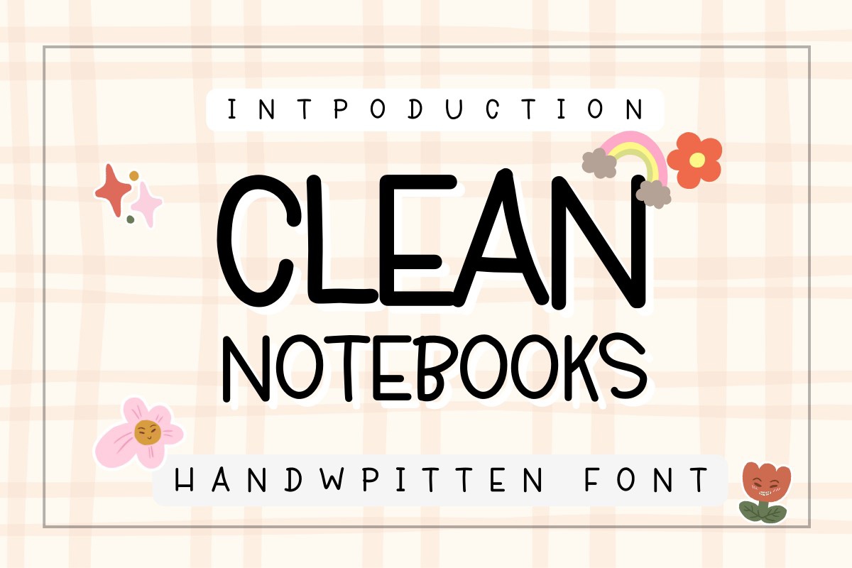 Пример шрифта Clean Notebooks Regular