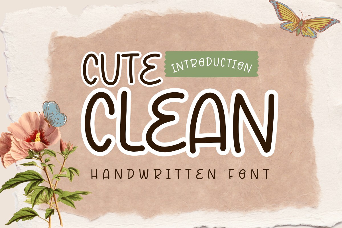 Пример шрифта Cute Clean Regular