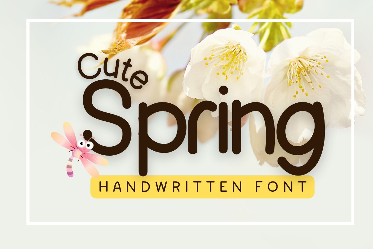 Пример шрифта Cute Spring Regular