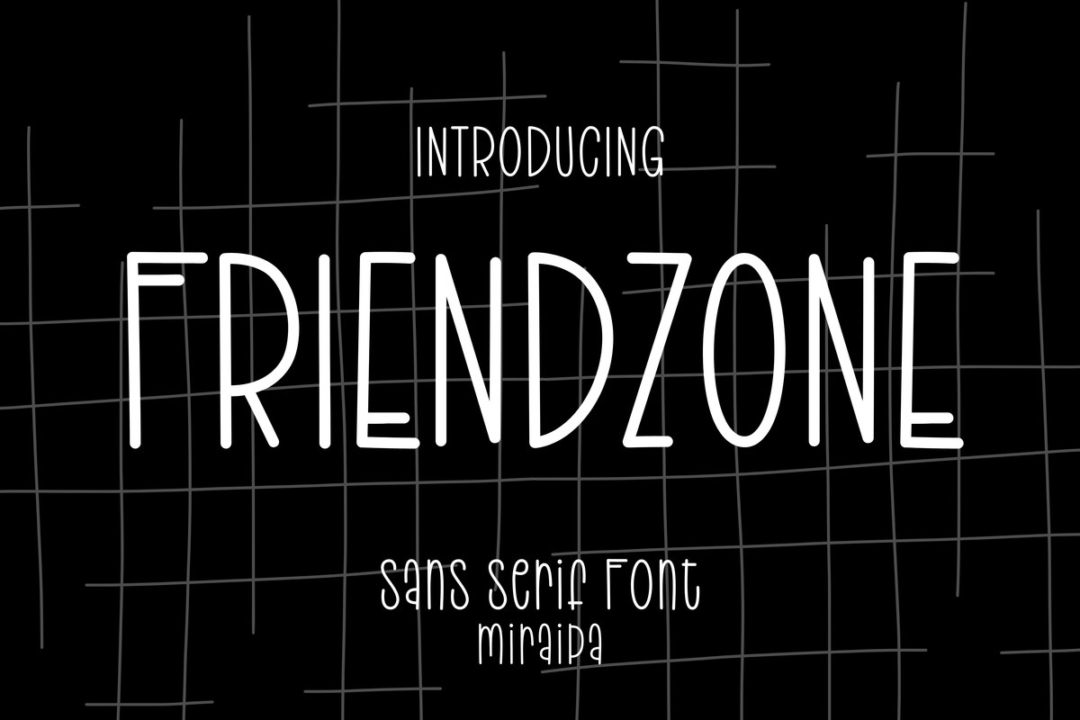 Пример шрифта Friendzone Regular