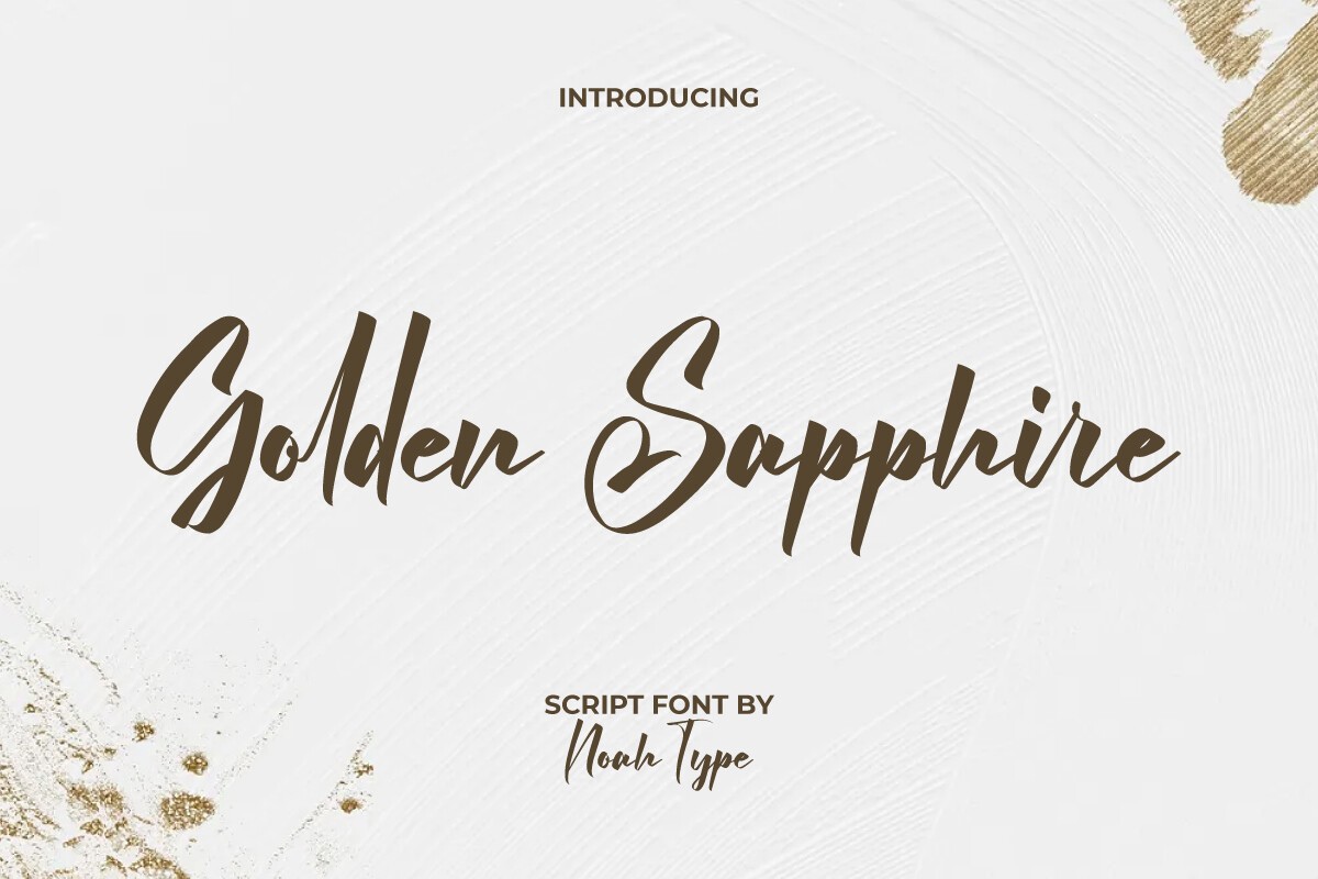 Пример шрифта Golden Sapphire Regular