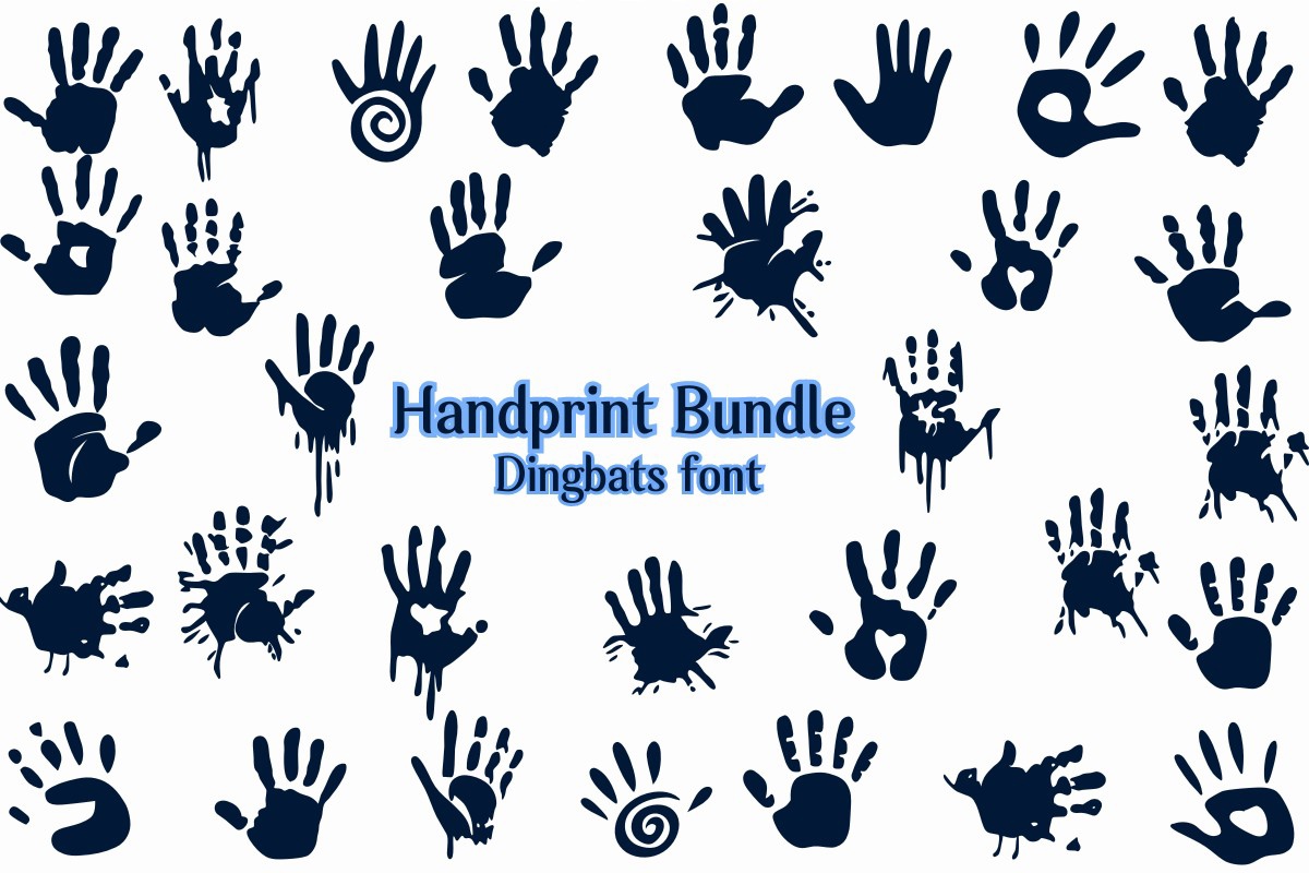 Пример шрифта Handprint Bundle Regular