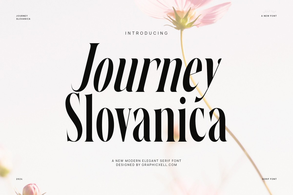 Пример шрифта Journey Slovanika Regular