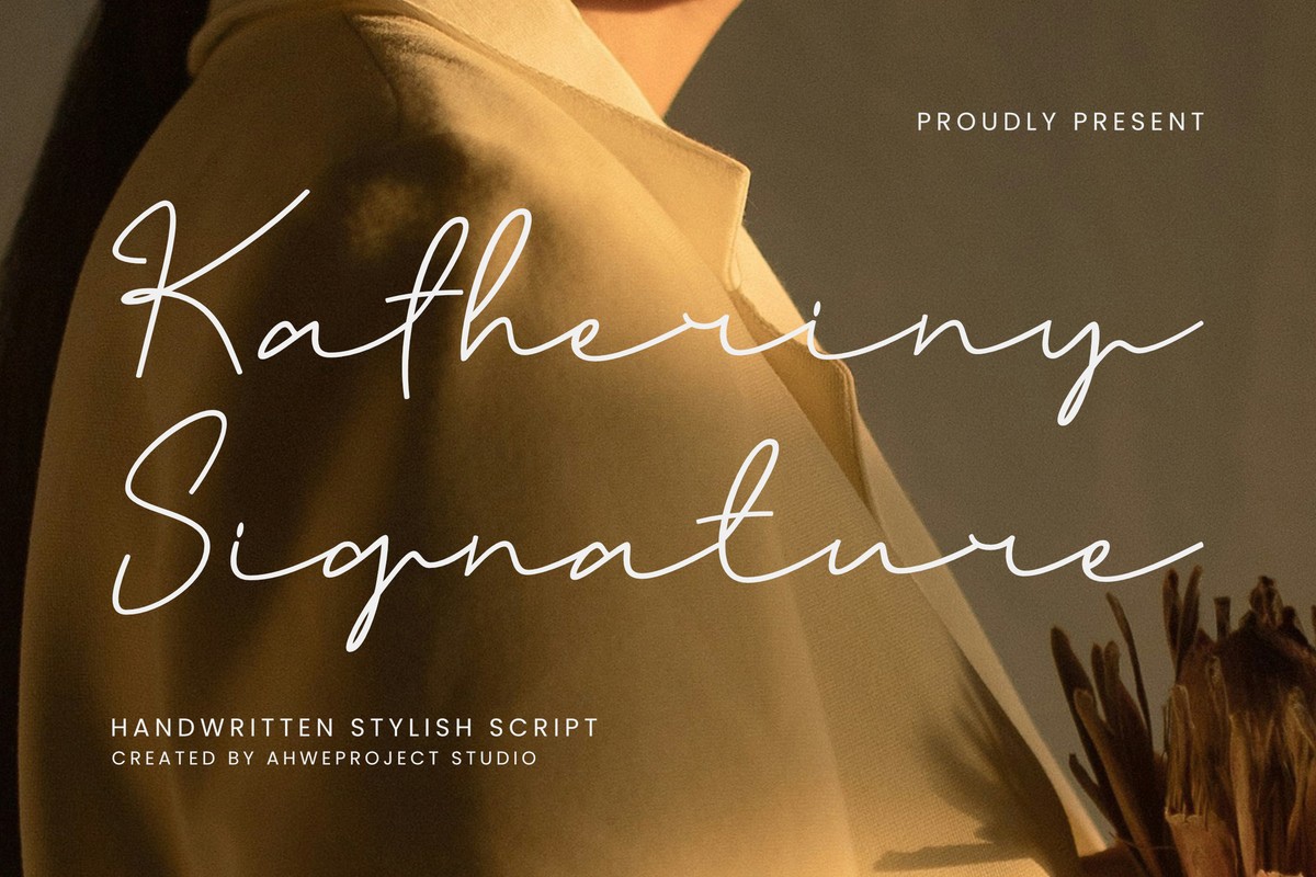 Пример шрифта Katheriny Signature Regular