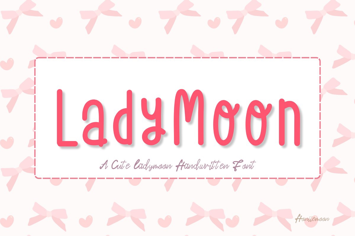 Пример шрифта Ladymoon Regular