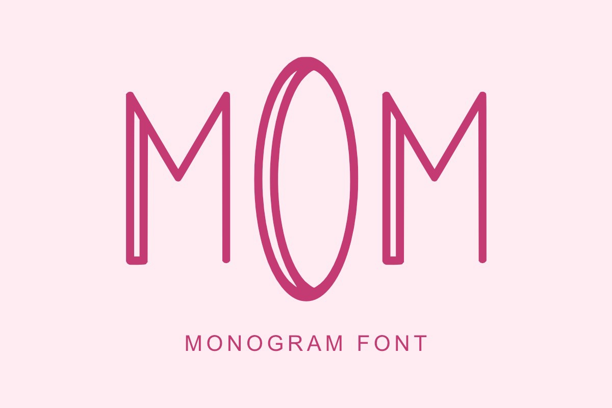 Пример шрифта Mom Monogram Regular