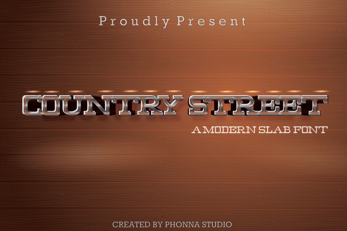 Пример шрифта Country Street Regular