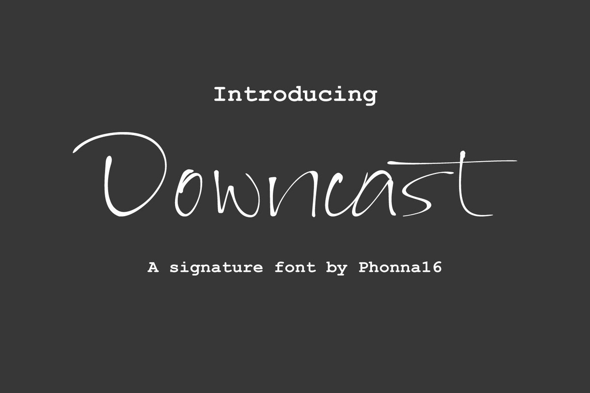 Пример шрифта Downcast Regular